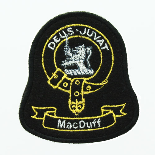 Clan Crest Badge, Embroidered, Clan MacDuff